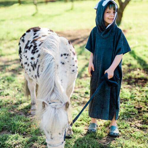 RÄTT Lapse poncho bambusfroteest METSAKUTSU